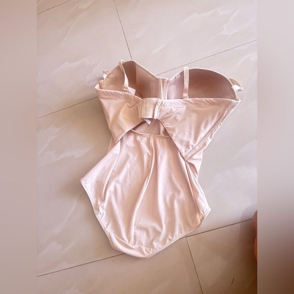 Womens Body Briefer 40D Firm Control Strapless Nude Shapewear FL1256 - Picture 11 of 16